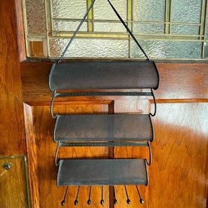 Black multi level earring and jewelry holder